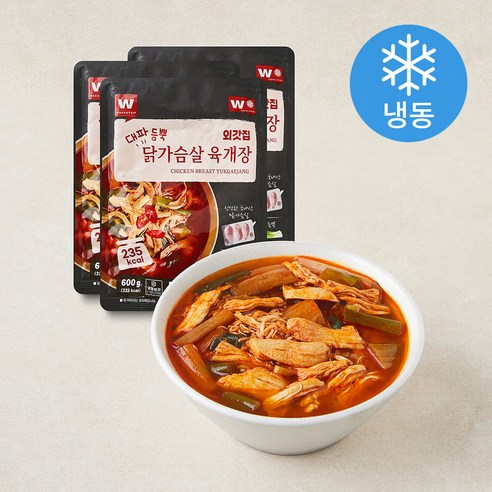 [로켓프레시] 외갓집 대파 듬뿍 닭가슴살 육개장 (냉동)