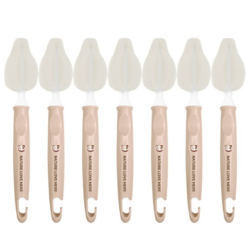 네이쳐러브메레 유아 젖병꼭지솔, 7개, 누디브라운