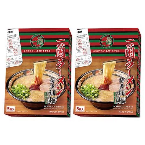 이치란 라멘 하카타 가는 면 5개입
