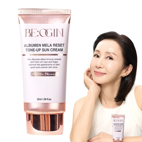 [홈쇼핑완판템] 전인화의 비오진 알부민 멜라 리셋 톤업 선 크림 SPF50+ PA++++