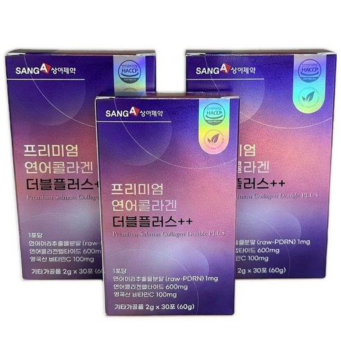 상아제약 프리미엄 연어콜라겐 더블플러스 30p, 3개, 30회분