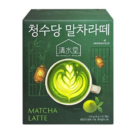 청수당 말차라떼 18gx35입 스틱형