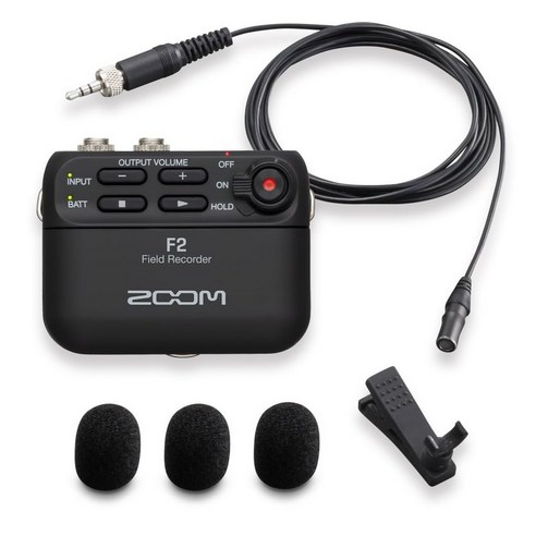 ZOOM F2B 32bit 줌 초소형 필드 레코더 플로트 녹음 대응 라벨리아 마이크 부속