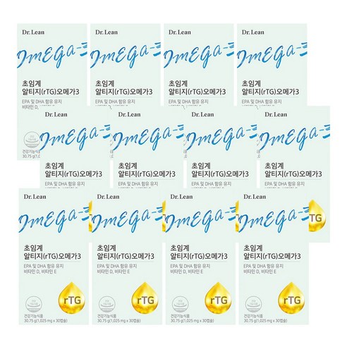 닥터린 초임계 알티지 오메가3 1025mg x 30캡슐, 120정, 12개