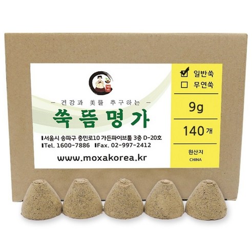 쑥뜸명가 쑥봉 9g (140개), 1세트
