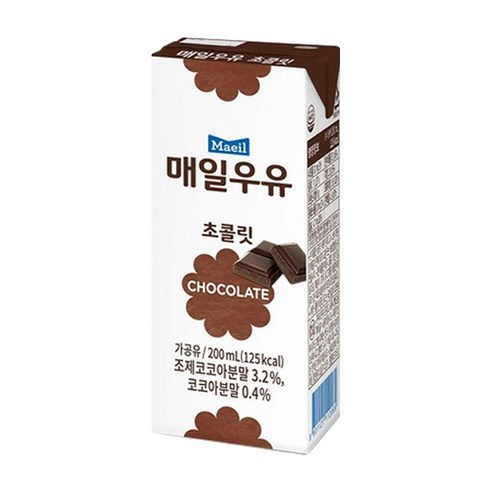 매일유업 초콜릿 우유, 200ml, 6개