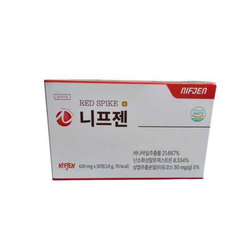 니프젠 스파이크 프리미엄 600mg 30정 1개 바나나잎 추출물 , 혈당스파이크 완화