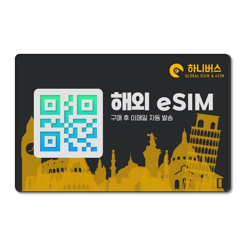 유럽 이심 eSIM 무제한데이터 5G LTE e심 즉시발급, 1개, 매일 1GB (소진 후 5Mbps), 25일