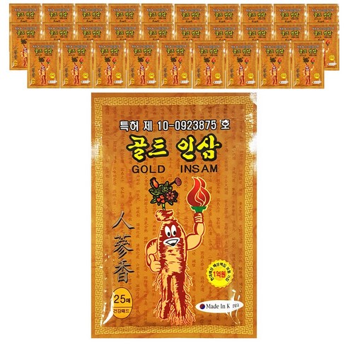 골드인삼 겅강 패드 25매입 붙이는 찜질 패치 7개