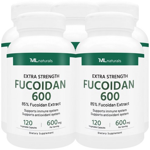 [미국빠른직구] 신제품 마이라이프 내추럴스 후코이단 600mg, 120정, 5개