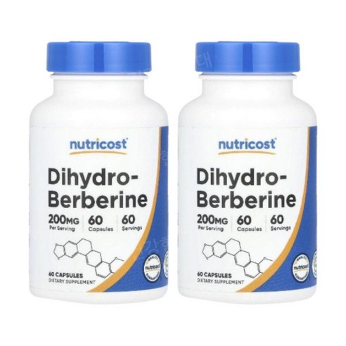 뉴트리코스트 디하이드로 베르베린 200mg 60캡슐 2개 베리베린 버베린 Berberine, 2개, 60정