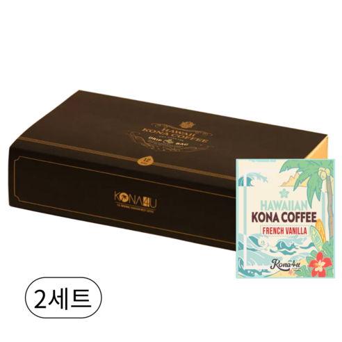 코나포유 하와이 코나 핸드드립 프렌치 바닐라 드립백커피 티백 드립커피, 2개, 12개입, 9g