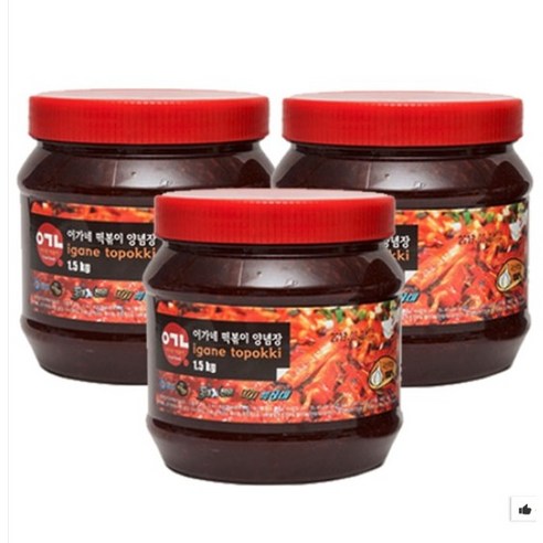 이가네떡볶이 만능양념장 1+1+1 (오리지널 1.5kg 2개 + 집밥만능 1.4kg 1개)