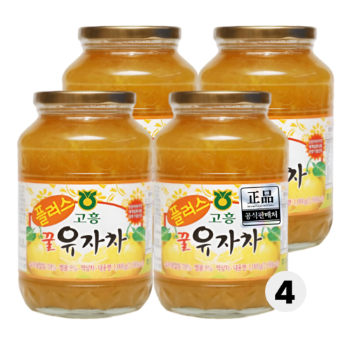 고흥유자 품질인증 최신제조 농협 100% 국산 꿀 유자차, 1kg, 4개입, 1개