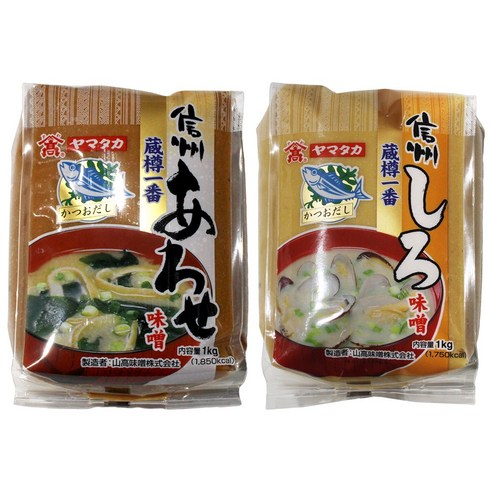 신슈 시로미소 백된장 1kg x1개+ 신슈 아와세 된장 x1kg 1개