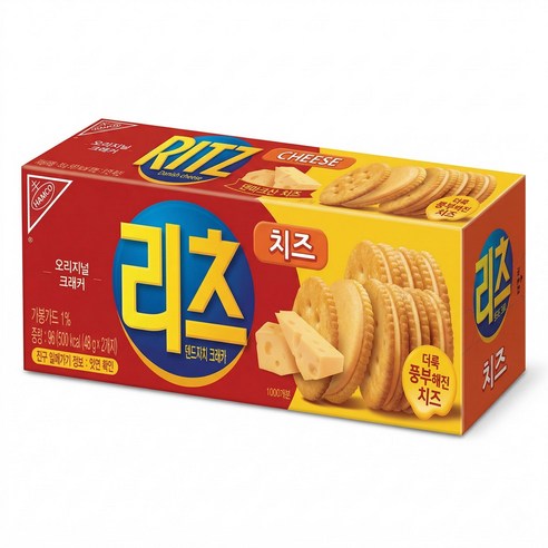 리츠 샌드위치 크래커 치즈48g 2개입 6개, 48g, 6개