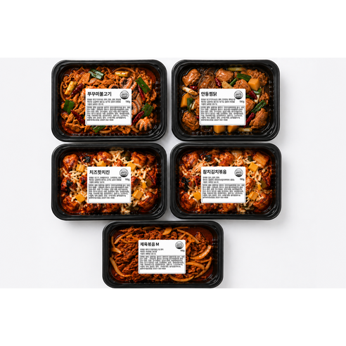 푸라보 초간편 맛집 덮밥소스 제육+치즈핫치킨+참치김치+쭈꾸미불고기+안동찜닭 덮밥PRO3.0