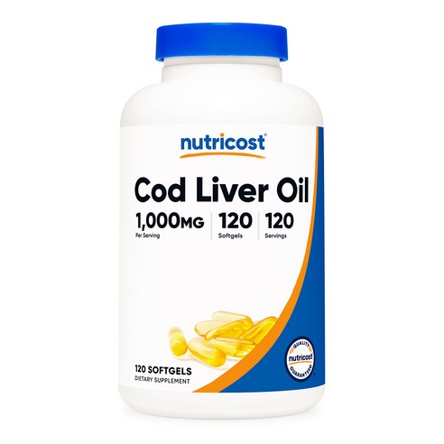 뉴트리코스트 Cod Liver Oil 대구 간유 1000mg 소프트젤 120정, 1개, 120정
