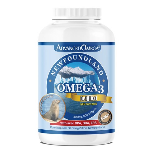 어드밴스드 오메가 뉴펀들랜드 오메가 3 500mg 300 소프트겔, 1개, 300정
