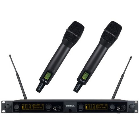 카날스 무선마이크 핸드타입 2개(검정색) KANALS BK-3002