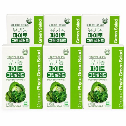마시는샐러드 십자화과채소 유기농 그린샐러드 케일주스, 6개