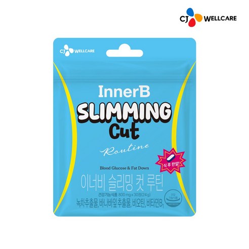 CJ 이너비 슬리밍 컷 루틴 혈당 다이어트 바나바잎, 녹차추출물, 비오틴, 30일분, 1개, 30정
