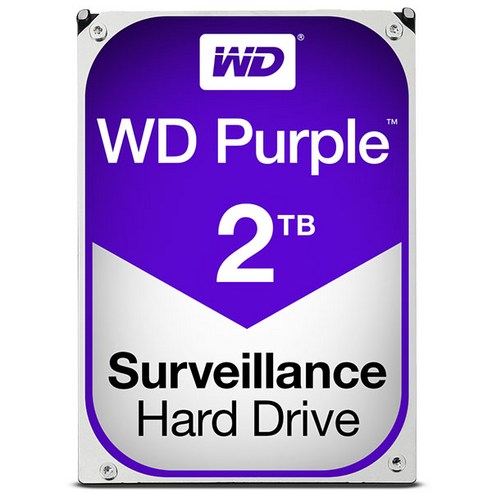 웨스턴디지털 WD23URZ Purple 정품 2TB 3.5인치 5400RPM SATA3 HDD 하드디스크 영상 감시 보안 CCTV 녹화기 NVR DVR 메모리 고용량 저장장치, 1개
