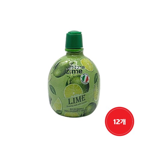 피오디 라임즙 라임원액, 200ml, 12개
