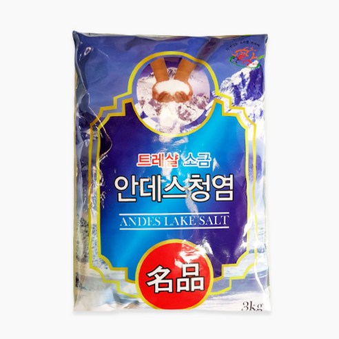 안데스 소금 (트레샬 청염), 3kg, 1개