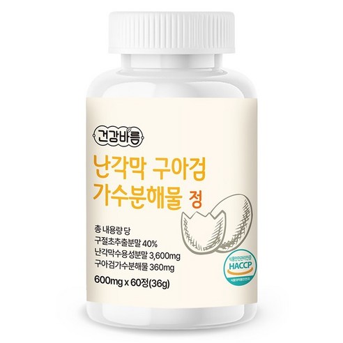 [특허원료]웰핏컴퍼니 난각막 구아검 정, 1개, 60정