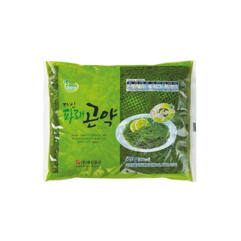 파래곤약 800g 100g당 12Kcal 파래분 함유 면사리 대용량 곤약