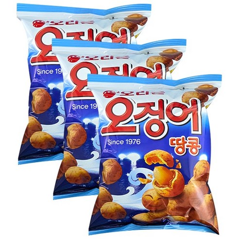 오리온 오징어땅콩, 80g, 3개