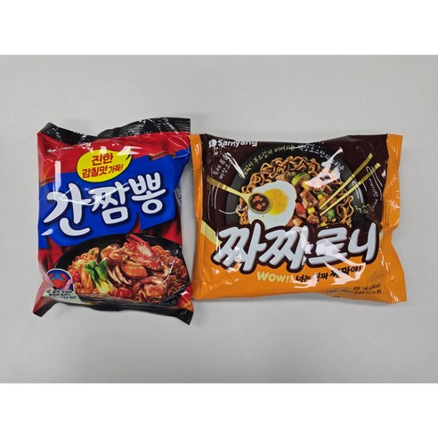 삼양 간짬뽕140g(봉지라면)x1 +삼양 짜짜로니140g(봉지라면)x1 = (1세트)