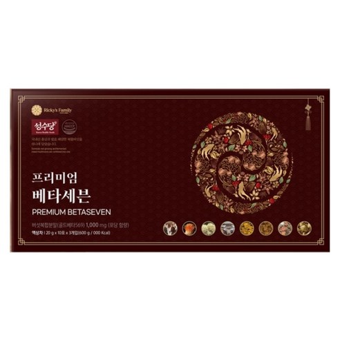성수당 프리미엄 베타세븐 각종버섯추출물 홍삼농축액 함유, 30개, 20g