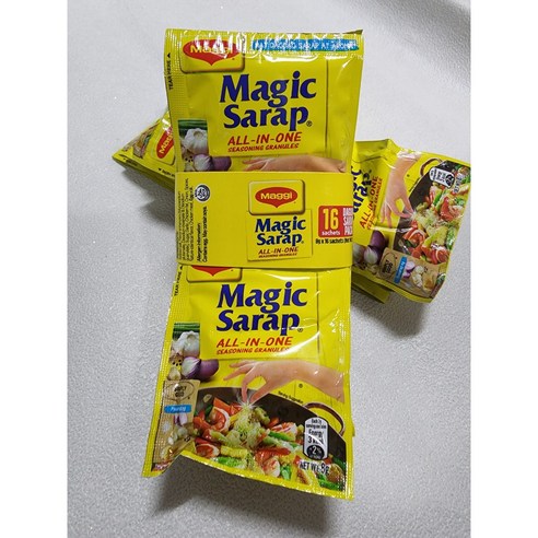 Magic Sarap 매직사랍 128g(8g x 16ea) 볶음밥용 올인원 시즈닝 그래뉼 마법가루, 128g, 1개