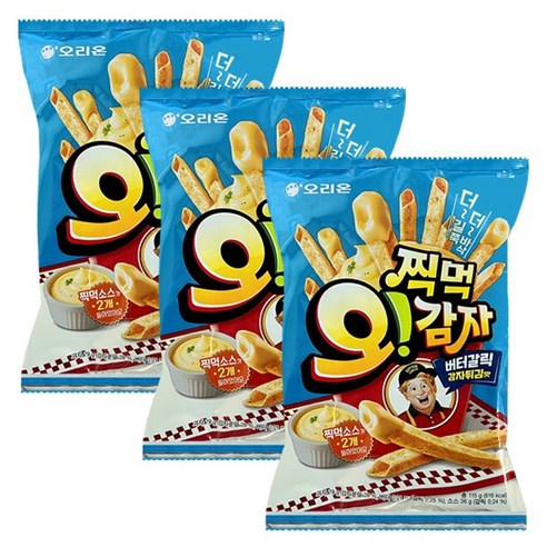 오리온 찍먹 오감자 버터갈릭 감자튀김맛 115g x3개