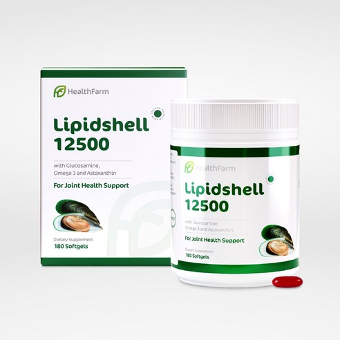 뉴질랜드 헬스팜 초록잎홍합 리피드쉘 12500 GreenMussel 180캡슐 1개