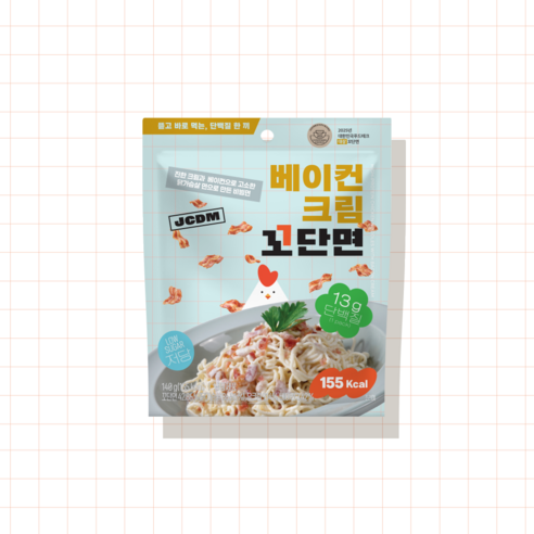 JCDM 베이컨 크림 꼬단면 140g 3EA, 3개, 140g