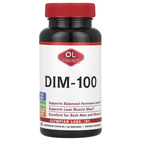 건강챙기세요 Olympian Labs DIM-100 베지 캡슐 60정(캡슐 1정당 100mg) 백살까지오래오래