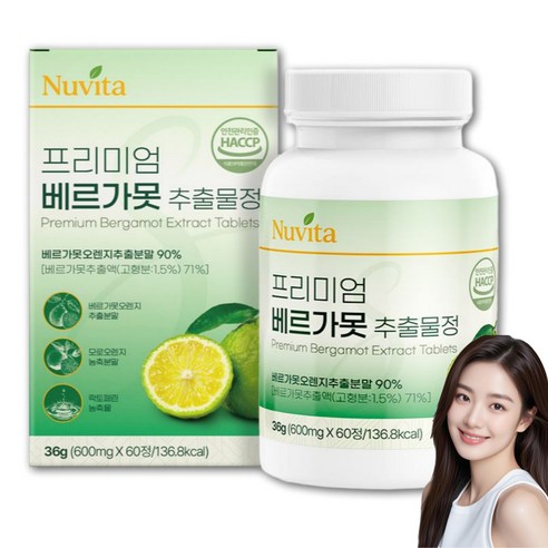 유로바디 베르가못 정품 폴리페놀 100% 식악처인증 BPF, 1개, 60정