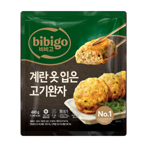 (냉동)[비비고]계란옷입은고기완자, 4개, 480g