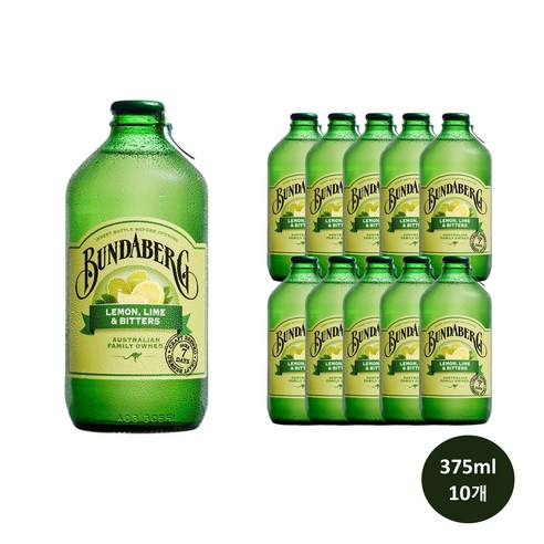 분다버그 레몬라임 앤 비터스 375ml 10병 탄산음료