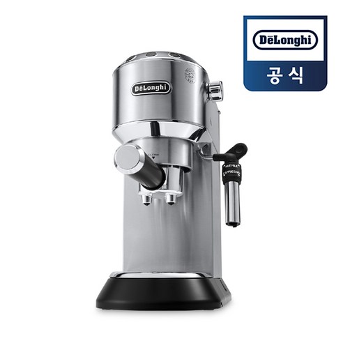 [원두 증정] 드롱기 뉴데디카 반자동 커피머신 EC685 (블랙화이트메탈)