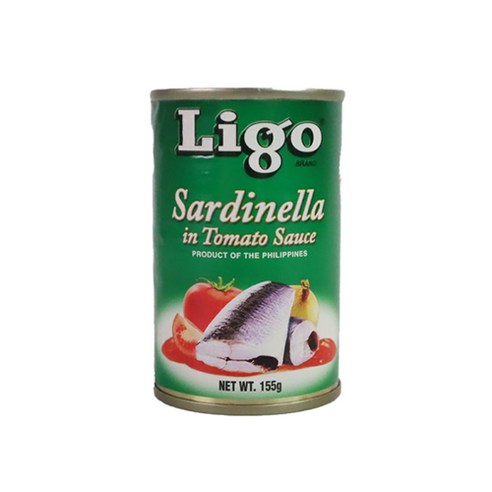 Ligo Sardines in Tomato Sauce 리고 사딘스 토마토 소스, 1개, 155g