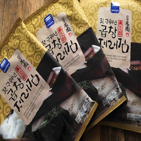 완도 청정해역 신선한 원초 사용 완도명가 갓 구워낸 곱창재래김(무조미) 5매x10봉