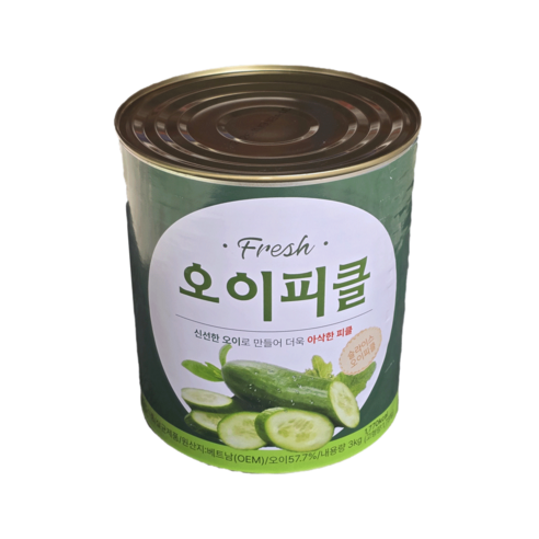 그리너리 피클슬라이스 3kg 베트남 지오씨푸드