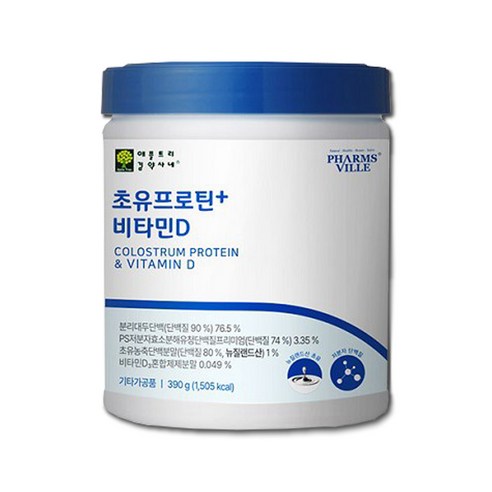 애플트리김약사네 초유 농축 프로틴 + 비타민D, 1개, 390g