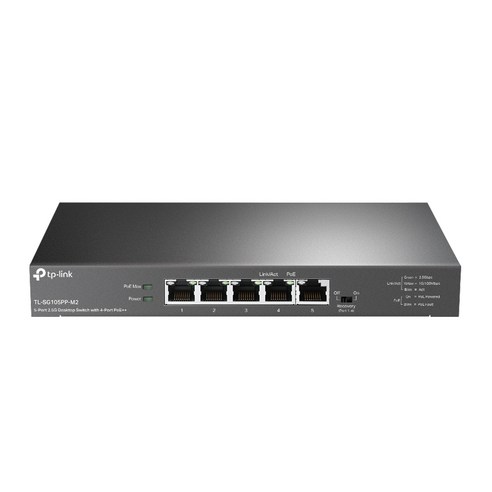 티피링크 TL-SG105PP-M2 POE++ 2.5G 스위칭허브 4포트 123W 포트당60W, 단일상품, 1개