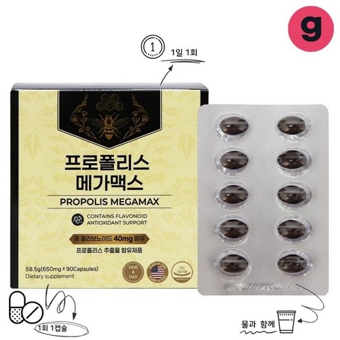 22068 프로폴리스 메가맥스 650mgx90캡슐, 1개, 90회분