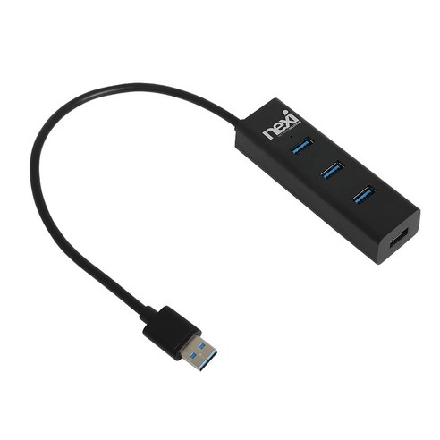 넥시 4포트 USB 3.0 무전원 허브 NX1294, 블랙, 1개